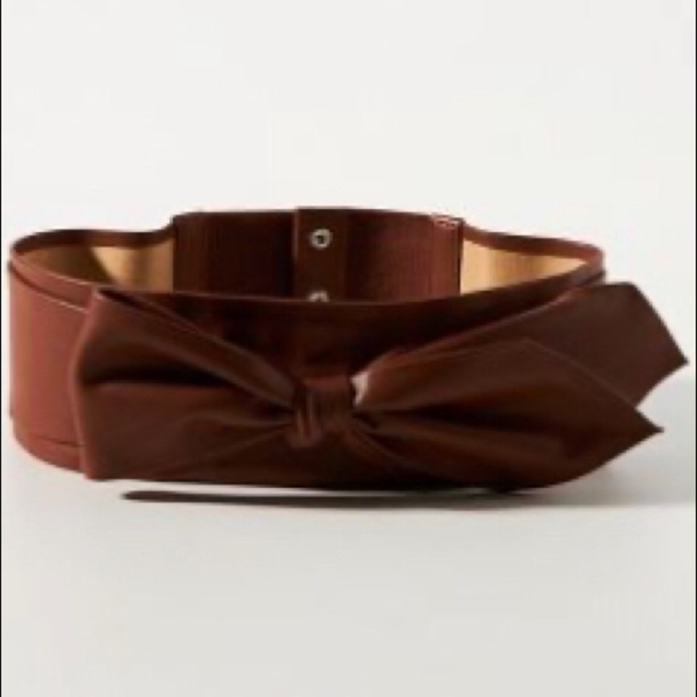 Anthro Leather Bow Belt L